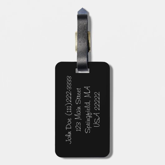 Étiquette À Bagage Hibou (Dos Vertical)