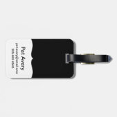 Étiquette À Bagage Hibou avec les motifs circulaires (Dos horizontal)