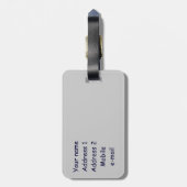 Étiquette À Bagage hibou cycliste (Dos Vertical)