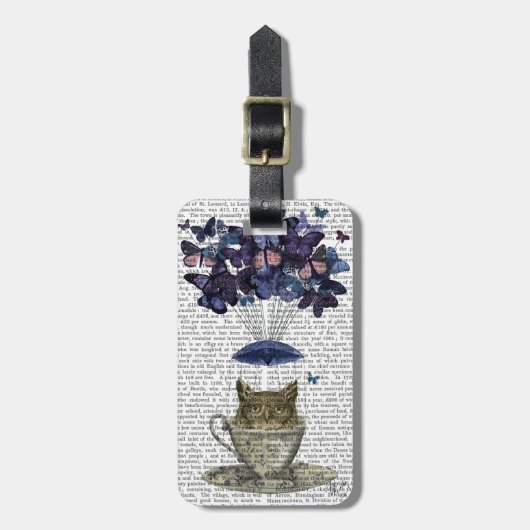 Étiquette À Bagage Hibou Dans La Teacup (Devant Vertical)