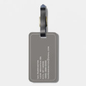 Étiquette À Bagage Hibou Nature Lover Mountain Landscape Nom du monog (Dos Vertical)