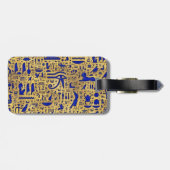 Étiquette À Bagage Hiéroglyphe égyptien Lapis Lazuli et Gold (Dos horizontal)