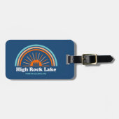 Étiquette À Bagage High Rock Lake North Carolina Rainbow (Devant horizontal)