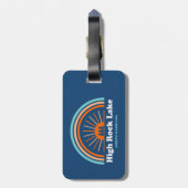 Étiquette À Bagage High Rock Lake North Carolina Rainbow (Dos Vertical)