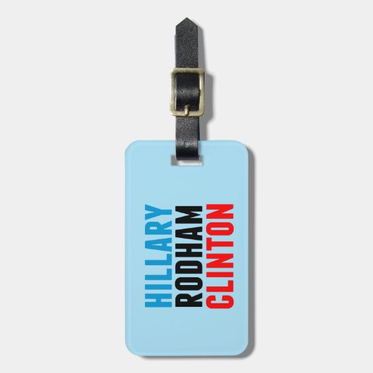 Étiquette À Bagage Hillary Rodham Clinton (Devant Vertical)