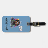 Étiquette À Bagage Hip hop bleu Rottweiler (Devant horizontal)