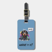 Étiquette À Bagage Hip hop bleu Rottweiler (Devant Vertical)