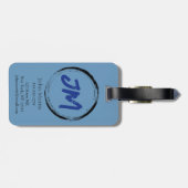 Étiquette À Bagage Hip hop bleu Rottweiler (Dos horizontal)