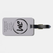 Étiquette À Bagage Hip hop gris Rottweiler (Dos horizontal)