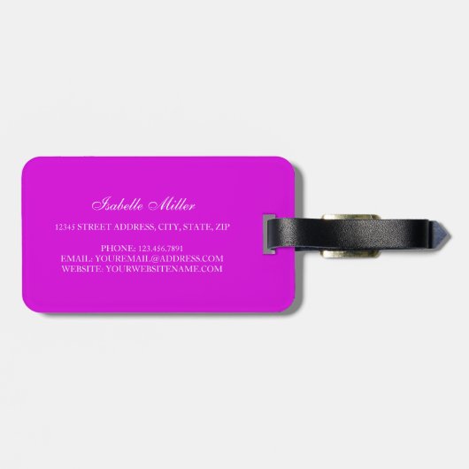 Étiquette À Bagage Hipster Elephant Nebula Space.                     (Dos horizontal)