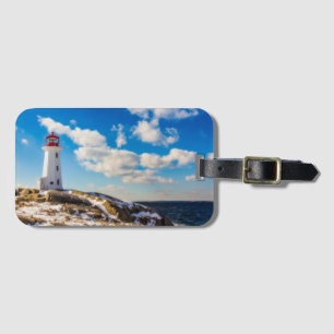 Étiquette À Bagage Hiver du phare en crique de Peggy, la