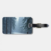 Étiquette À Bagage hiver enneigé (Dos horizontal)