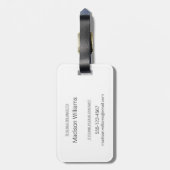 Étiquette À Bagage Hiver - Loup (Dos Vertical)