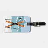 Étiquette À Bagage Hiver Ski étiquette de bagage personnalisée (Devant horizontal)