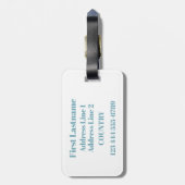 Étiquette À Bagage Hiver Ski étiquette de bagage personnalisée (Dos Vertical)