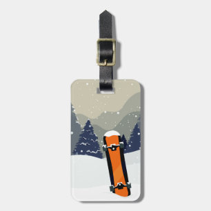 Étiquette À Bagage Hiver Snowboard étiquette de bagage personnalisée