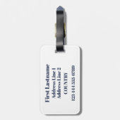 Étiquette À Bagage Hiver Snowboard étiquette de bagage personnalisée (Dos Vertical)