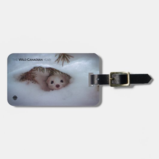 Étiquette À Bagage Hiver - Weasel à queue courte (Devant horizontal)