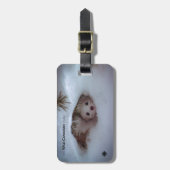 Étiquette À Bagage Hiver - Weasel à queue courte (Devant Vertical)