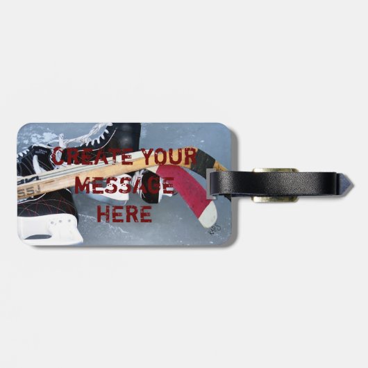 Étiquette À Bagage Hockey (Dos horizontal)