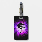 Étiquette À Bagage Hockey cool violet (Dos Vertical)