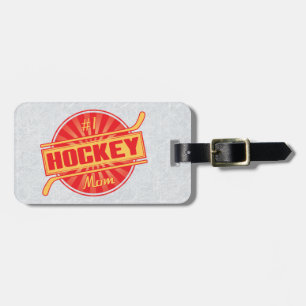 Étiquette À Bagage Hockey Maman Red & Orange Bagage