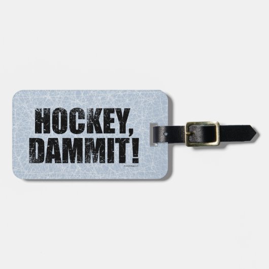 Étiquette À Bagage Hockey, merde ! (Devant horizontal)