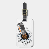 Étiquette À Bagage Hockey Puck Breakout (Devant Vertical)