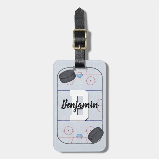 Étiquette À Bagage Hockey sur glace (Devant Vertical)