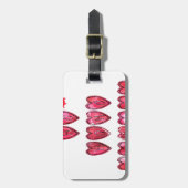 Étiquette À Bagage Hoho ! Père Noël coeur cool texte Noël amour desi (Devant Vertical)