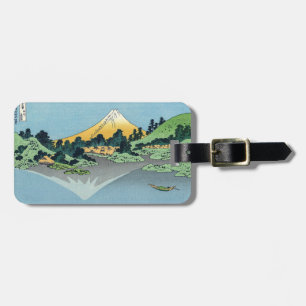 Étiquette À Bagage Hokusai - Le Mont Fuji reflète le lac Kawaguchi