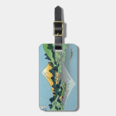 Étiquette À Bagage Hokusai - Le Mont Fuji reflète le lac Kawaguchi (Devant Vertical)