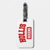 Étiquette À Bagage Hollis, Queens, New York (Dos Vertical)