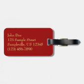 Étiquette À Bagage Holly Feuilles II Vacances Nature Botanique (Dos horizontal)