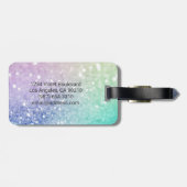Étiquette À Bagage Holographe de Parties scintillant glamour assez pe (Dos horizontal)