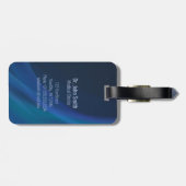 Étiquette À Bagage Holographique Chrome foncé 3D Caduceus Médicale (Dos horizontal)