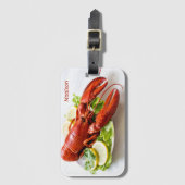 Étiquette À Bagage Homard de nom personnalisé (Devant Vertical)