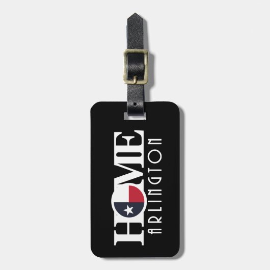 Étiquette À Bagage HOME Arlington Texas (Devant Vertical)