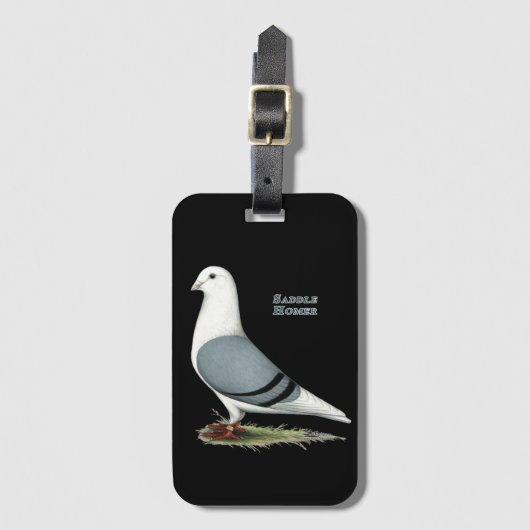 Étiquette À Bagage Homer Blue Saddle (Devant Vertical)