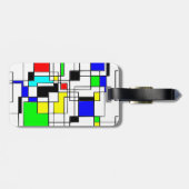 Étiquette À Bagage Hommage Random Carré À Mondrian (Dos horizontal)