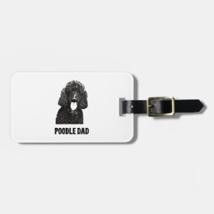 Étiquette À Bagage Homme Poodle Papa - Standard Poodle Papa