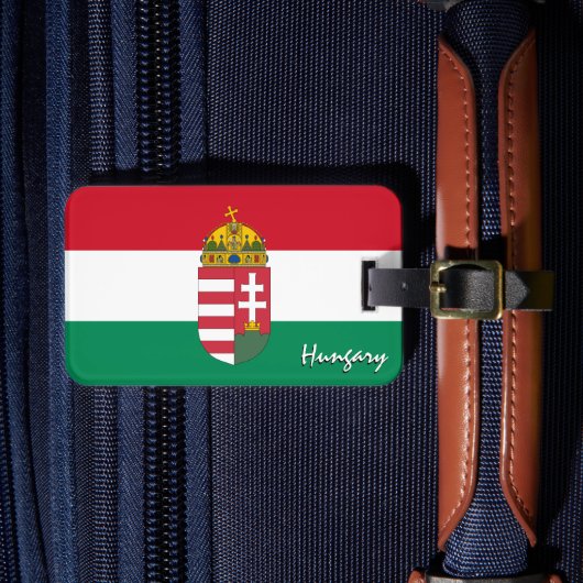 Étiquette À Bagage Hongrie Balises de bagage, drapeau patriotique hon (Insitu Rectoal 4)