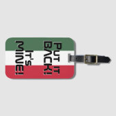 Étiquette À Bagage Hongrie Drapeau National Funny Patriotique (Devant Horizontal)