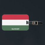 Étiquette À Bagage Hongrie Nationale Drapeau Patriotique<br><div class="desc">Drapeau national Hongrie Patriotic Luggage Tag avec le drapeau de Hongrie imprimé sur le côté de la balise. Le nom du pays écrit avec la police vibrante est intégré dans la conception du fond. Le texte est entièrement personnalisable à l'aide de la fonction "Customiser !". L'autre côté de la balise...</div>