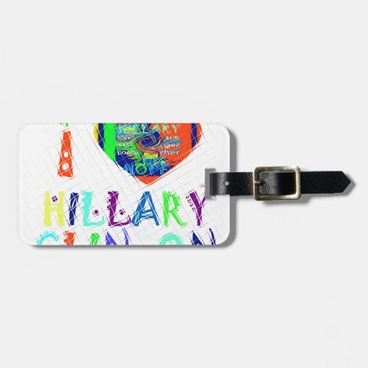 Étiquette À Bagage Hope Vote Blue Lovely Reflection Extraordinaire Hi (Devant horizontal)