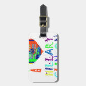 Étiquette À Bagage Hope Vote Blue Lovely Reflection Extraordinaire Hi (Devant Vertical)