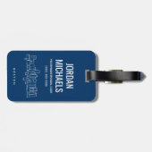 Étiquette À Bagage Horizon de Boston (Dos horizontal)