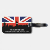 Étiquette À Bagage Horizon | de Londres le drapeau britannique (Dos horizontal)