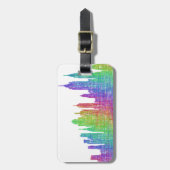 Étiquette À Bagage Horizon de New York (Devant Vertical)