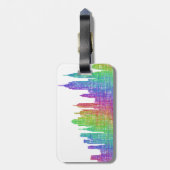 Étiquette À Bagage Horizon de New York (Dos Vertical)